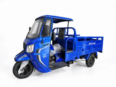 ZELMO carrocería con techo azul vista de tres cuartos delantera