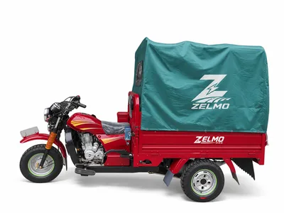 ZELMO هيكل شحن مغطى أحمر منظر جانبي