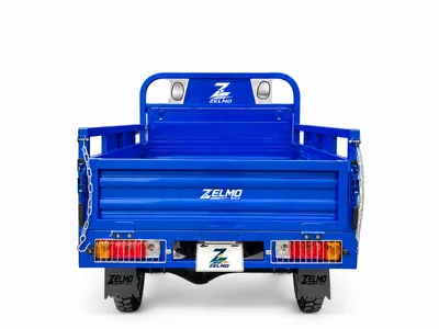 ZELMO carrocería de carga abierta azul vista trasera