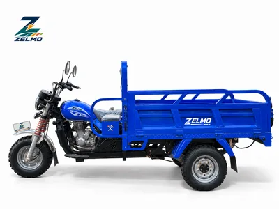 ZELMO carrocería de carga abierta azul vista lateral