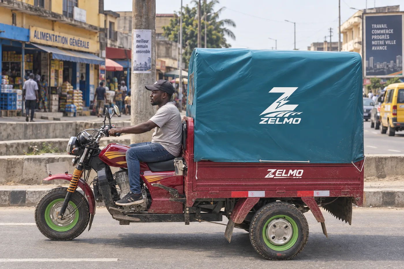 ZELMO هيكل بانتظار التصنيف أحمر منظر جانبي · شوارع المدينة